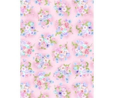 Fat Quarter Michael Miller Wondrous Woodland Bouquet Flowers 100% Cotton Fabric - Image 1 of 3