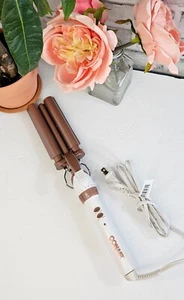 Conair Double Ceramic Triple Barrel Curl Styling Waver White/Rose Gold Haareisen - Bild 1 von 15