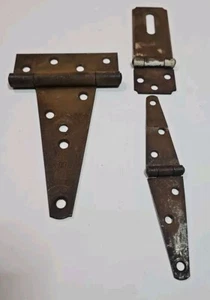 Lot Of 3 Antique Rusty Strap Hinges Barn Door And Gate Single Hinges - Picture 1 of 4