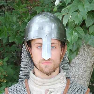 MEDIEVAL STEEL VIKING VENDEL HELMET WITH CHAINMAIL, SCA/ LARP DESIGNER BEST GIFT - Picture 1 of 6
