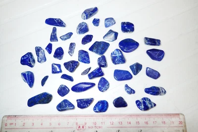 Tumbled Nice Blue Lapis Lazuli Stone 104 gram Lot 43 pcs 0.2 to 6.3 g - Image 1 of 4
