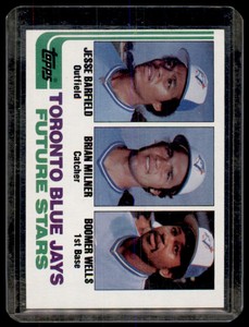 1982 TOPPS BLUE JAYS FUTURE STARS - JESSE BARFIELD/BRIAN MILNER/BOOMER WELLS RC