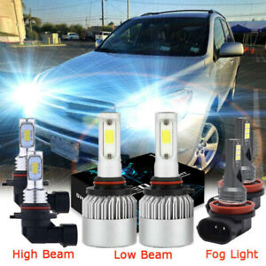 For Toyota RAV4 2006 2007 2008 2009-2012 LED Headlight High Low+Fog Light Bulbs