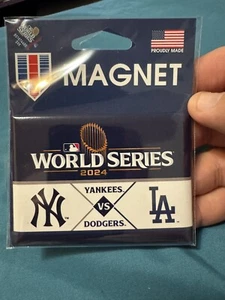 Los Angeles Dodgers 2024 Dueling Metal Magnet 🧲 2.5x3.5 N.Y Yankees - Picture 1 of 2