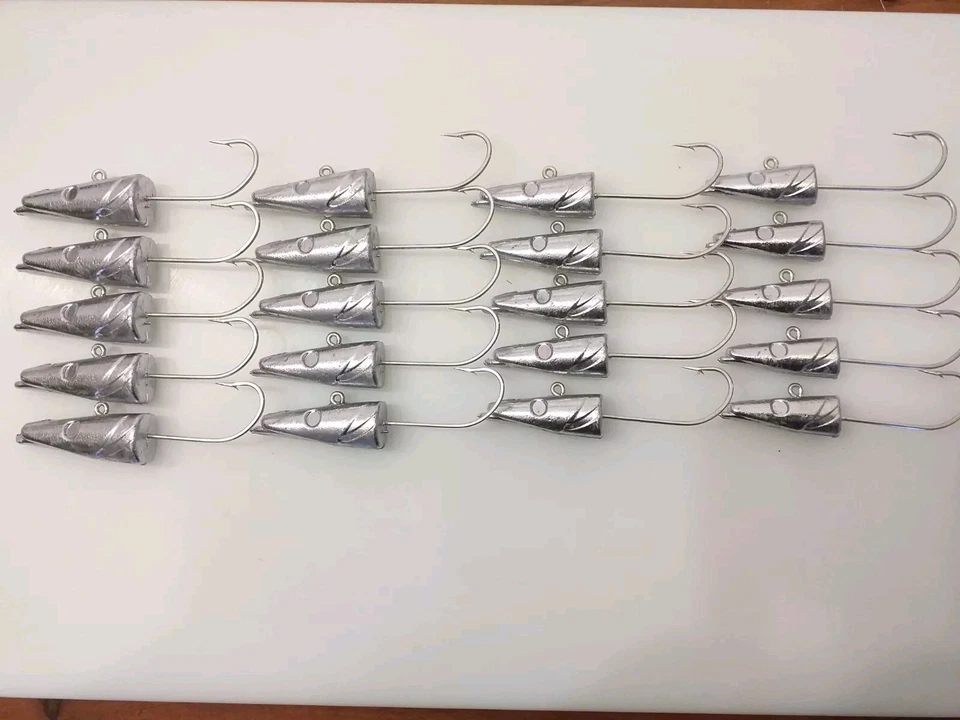 20 Stück Jigköpfe 6/0 eagle claw,  eal head 60/80/100/120gr.  Dorsch, Köhler,  - Bild 1 von 1