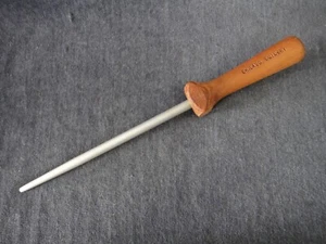 Vintage Chicago Cutlery 10" Sharpening Honing Steel, Wood Handle #13 - Picture 1 of 5