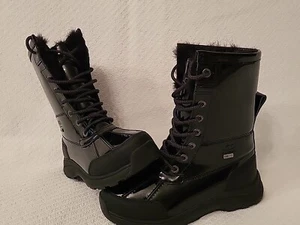 UGG ADIRONDACK III PATENT BLACK WATERPROOF Boot US 5.5, EU 36.5, UK 3.5. 1132991 - Picture 1 of 13