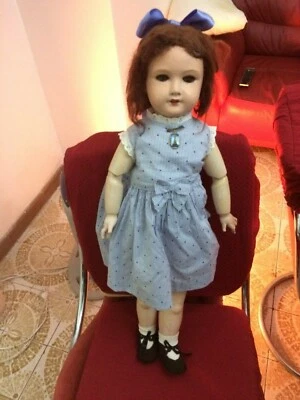 bambola antica  UNIS FRANCE, con orsetto Teddy, ha   movimenti sincronizzati - Immagine 1 di 4