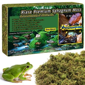 21 OZ Premium Sphagnum Moss for Reptiles- 50QT Natural Live Moss Reptile Moss... - Picture 1 of 7