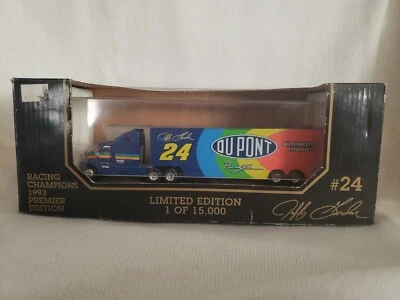 Remolque tractor Jeff Gordon Dupont #24 NASCAR carreras semirremolque coleccionable nuevo en caja Foto 1 de 4