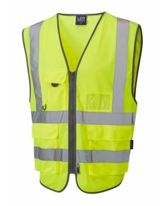 Gilet Leo Barnstaple alta visibilità ISO 20471:2 Superior giallo strappo - Foto 1 di 2