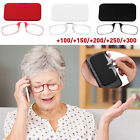 Ultra Thin Optics Reading Glasses&Case Mini Nose Clip 1.0,1.5,2.0,2.5,3.0 Unisex