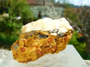 - Rohmineralien Kristalltherapie - RUTIL Kristalle auf Limonit (6) Namibia - Bild 1 von 3