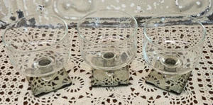 MCM 3er Set Federal Glas Rauchstiel & Sockel Sektgläser Dessertschalen - Bild 1 von 8