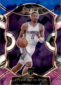 2020-21 Select Prizms Blue White Purple Ice #72 Tyrese Haliburton