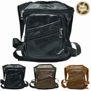 Waist Belt Drop Leg Thigh Bag Fanny Pack Utility Holster Leather Hip Pouch Bags - Picture 1 of 15