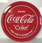 Coca Cola Coke Tray Iconic Metal Retro Advertising Pub Breweriana Man Cave Wall