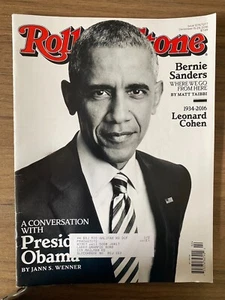 Rolling Stone Dec 15-29, 2016 -A Conversation with President Obama/Leonard Cohen - Picture 1 of 2