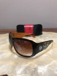 Ed Hardy Lt Brown Vintage Tattoo Wear Sunglasses + Case EHS014 62 20 124 - Picture 1 of 6