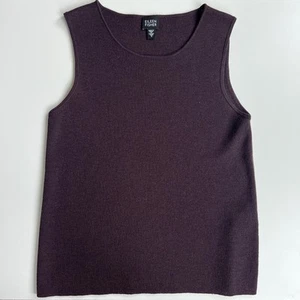 EILEEN FISHER Pullover S Merinowolle Weste Tank Rundhals Pulli Shell Lila - Bild 1 von 7