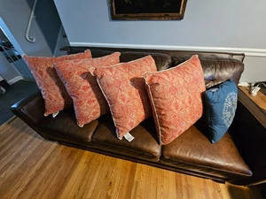 Pillow Perfect Outdoor | Indoor Nesco Sunset 25 Inch Floor Pillow, 4 Pack - Picture 1 of 6