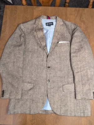 Daniel Cremieux Sport Coat Jacket LINEN Cotton Lining Men's Large Chevron  - Image 1 of 4