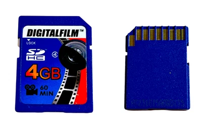 DIGITALFILM FLASH 4gb 60 Minutes SDHC Memory Card for  Cameras/Games/Drones 10z - Image 1 of 3