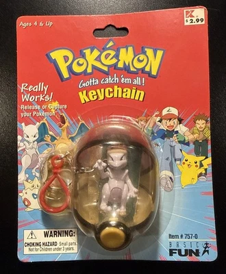 Rare Vintage Pokemon Figurine Toy Key Chain Mewtwo #150 UNOPENED - Image 1 of 2