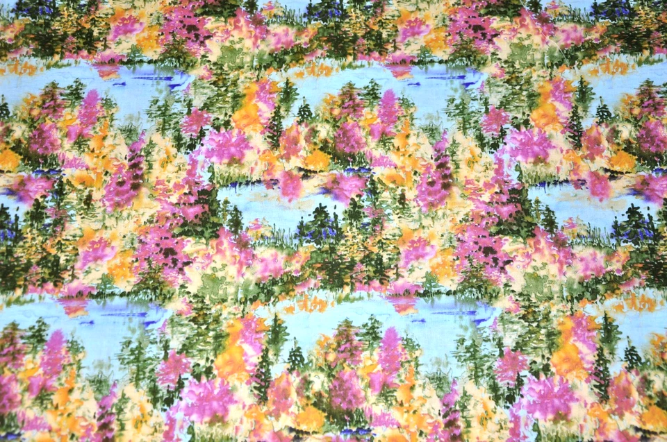 Nature Quilt Fabric Tree Print by Blank Textiles Just Over a Yard Patt # 3807 - Image 1 of 1