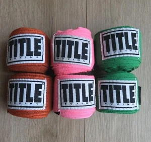 TITLE Boxing Hand Wraps Lot Of 6 - Picture 1 of 5