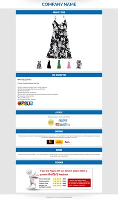 eBay Mobile Responsive Template Auction Listing Professional HTTPS Secure 2019 - Image 1 of 4