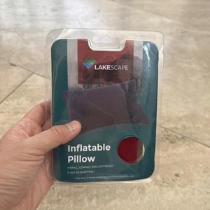 Lakescape Blue Flock Inflatable Pillow 40 X 30cm Small Compact & Lightweight New - Picture 1 of 2