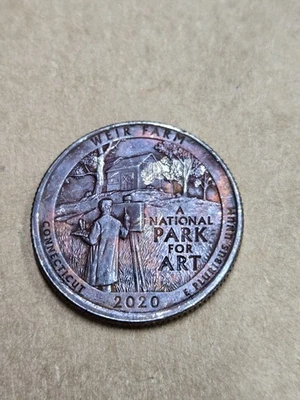 2020 D Weir Farm Quarter Partial Missing Clad Layer Error RV / OBV *RARE FIND* - Image 1 of 4