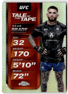 Topps 2025 Chrome UFC No. TTT-18 Sean Brady Tale of the Tape Refractor - Bild 1 von 2
