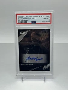 2023 Topps Star Wars Chrome Black Autograph Giancarlo Esposito PSA 8 Near Mint - Picture 1 of 2