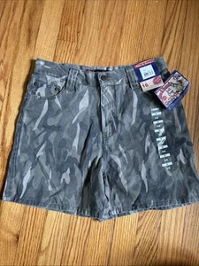 Steve & Barrys Youth Girls Size 16 Green Camo Cotton Shorts - Picture 1 of 4