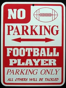 NUR FUSSBALLSPIELER PARKPLATZ Stahlschild  - Bild 1 von 1