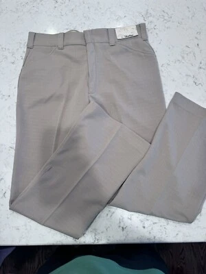 Pantalones acampanados de vestir retro marrón hippie de los años 70 de colección de Statler con etiquetas para hombre talla 36 Foto 1 de 4