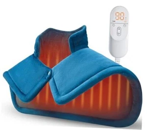 Heating Pad for Neck and Shoulder, Christmas Gifts for Men Women Mom Dad, Blue - Picture 1 of 7