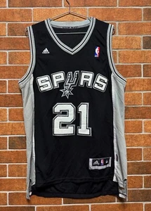 SAN ANTONIO SPURS #21 TIM DUNCAN NBA USA SHIRT JERSEY ADIDAS SIZE M BLACK MEN - Picture 1 of 13
