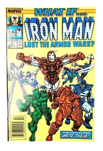 WHAT IF #8 What If Iron Man Lost the ARMOR WARS Marvel Comics 1989 Newsstand - Picture 1 of 4
