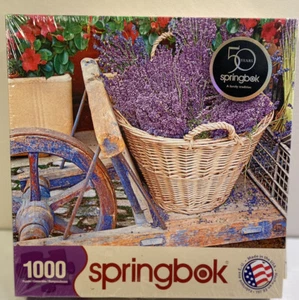 Springbok Jigsaw Puzzle  “Basket of Lavender” 1000 pieces 24”x30” - NIB/Sealed - Picture 1 of 2