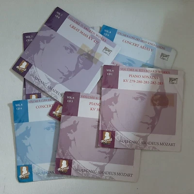 Wolfgang Amadeus Mozart 9 CD Set Piano Sonate Concerto Arie - Immagine 1 di 3