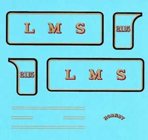 Hornby O Gauge Loco 2115 No 1 | LMS | Screen Printed Waterslide Decal - Picture 1 of 1