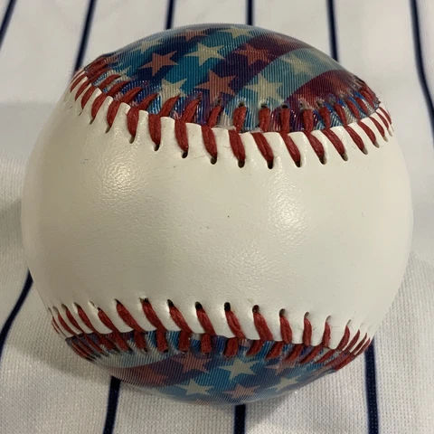 Blank White panel USA Flag Hologram Promotional Souvenir baseball Cover