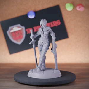 Mujer Sexy Pinup Miniatura DnD Mujer Luchadora Mazmorras y Dragones Mini DnD 5e - Imagen 1 de 8