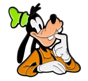 Goofy Cartoon Figur Denken 1,25 cm groß Emaille Metall Pin - Bild 1 von 1