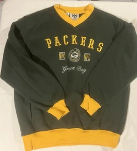 Vintage Football V Neck Sweatshirt Mens Size MEDIUM  Lee Sport - Picture 1 of 12