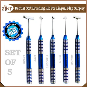 Kit de instrumentos de cirugía de implantes dentistas kit de cepillado suave colgajos de tejido nuevo 5 piezas - Imagen 1 de 3