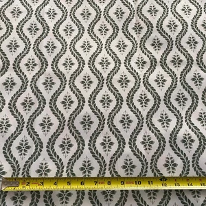 Tommy Bahama Home Green White Floral Vines Fabric Shower Curtain New Open Box - Picture 1 of 8